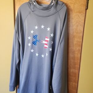 Under Armour Men’s Gray Hoodie with American Flag Logo Size 3X, Quality Made